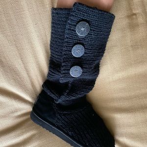 Classic Black Knit Uggs